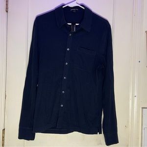 James Perese Clean Finish Jersey Shirt in Deep Blue (DEE) - men’s size 1 (small)